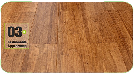 Caramel Solid Click Strand Woven Bamboo Flooring