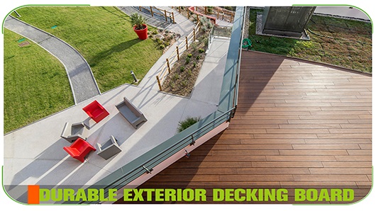 Small Groove Brown Bamboo Decking