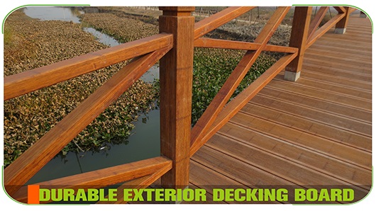 Small Ripple Brown Bamboo Decking