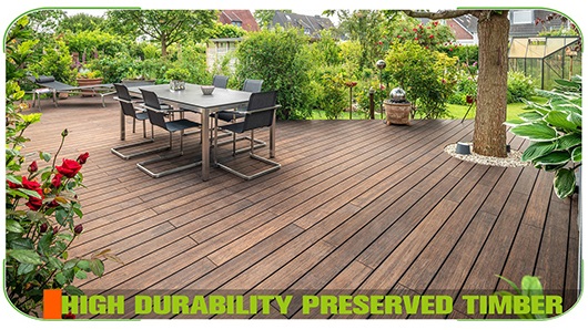 Small Ripple Brown Bamboo Decking