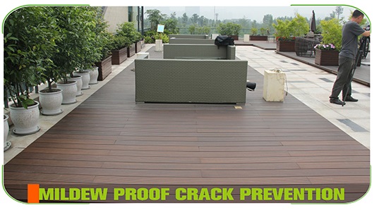 Small Groove Dark Carbonized Bamboo Decking