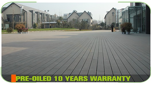 Small Groove Dark Carbonized Bamboo Decking