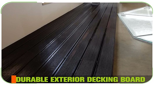 Small Ripple Dark Carbonized Bamboo Decking