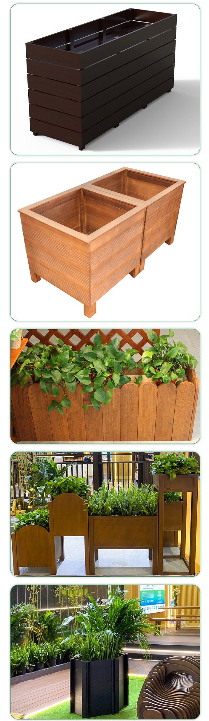 outdoor strand woven bamboo flower pot