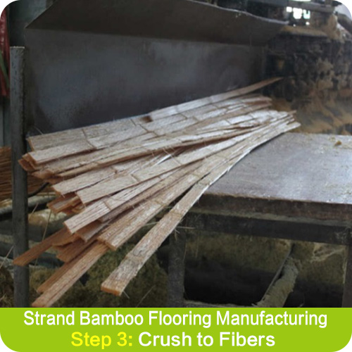 Crushing Bamboo to Strands