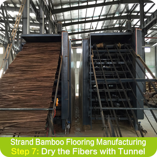 Bamboo Strands in Drying Tunnel